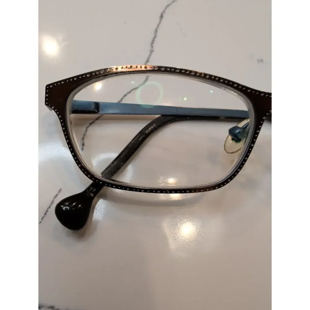 Lisa Loeb Wings 213 Chocolate Ivy Eyeglasses Frames 53-16-135 Cat Eye Glasses
